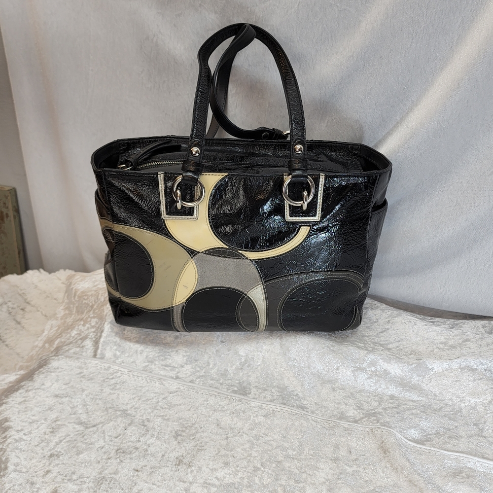 Coach Signature Leather Bag Purse